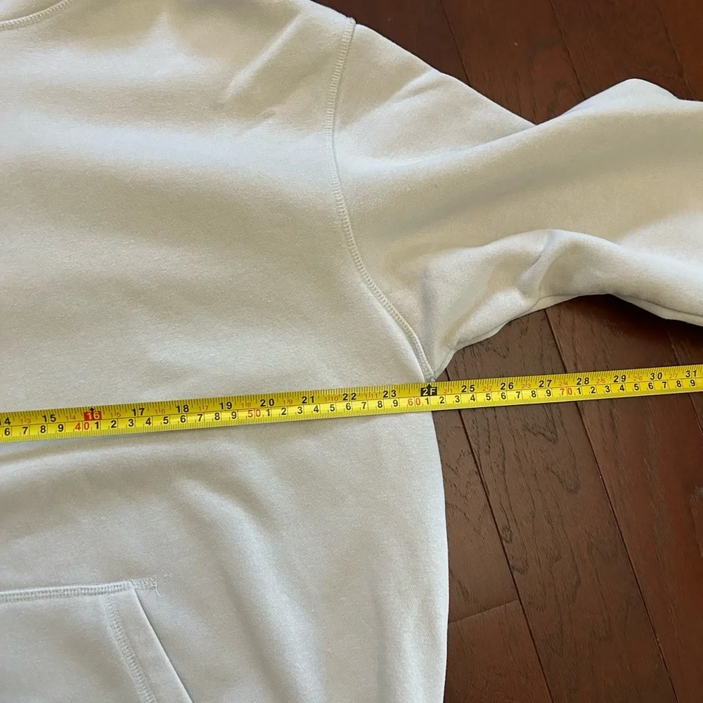 H&M Loose Fit Hoodie light beige sz large excellent used condition cotton blend - Picture 4 of 7